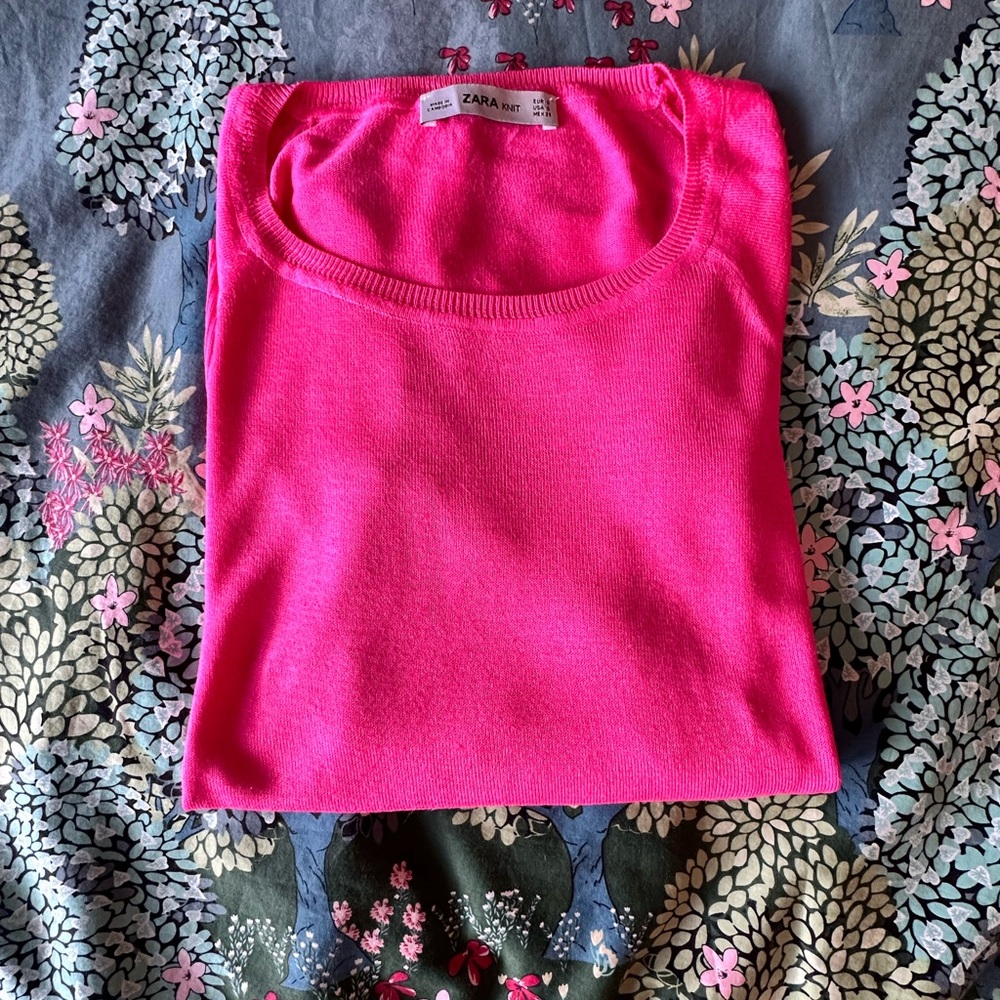 Zara Fuchsia Knit Top